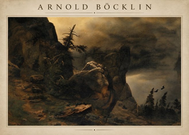 Arnold Böcklin Felsabhang Mit Wettertannen No4 - Póster