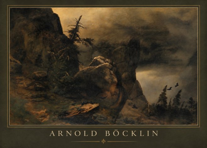 Arnold Böcklin Felsabhang Mit Wettertannen No5 - Póster