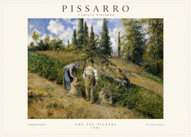 Pissarro The Tea Pickers No1 - Póster