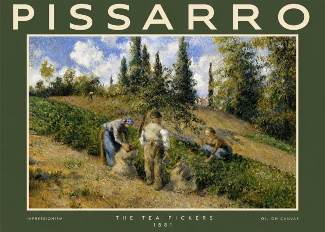 Pissarro The Tea Pickers No2 - Póster