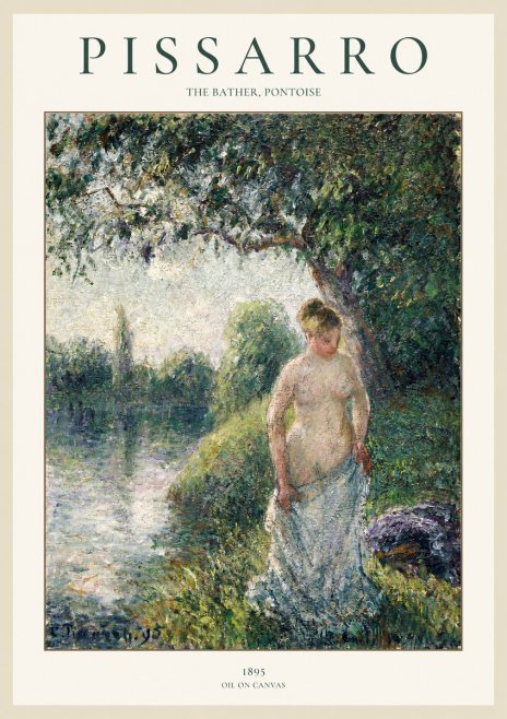 Pissarro The Bather, Pontoise No1 - Póster