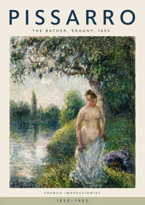 Pissarro The Bather, Pontoise No2 - Póster