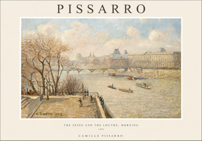 Pissarro The Seine and the Louvre, Morning No1 - Póster