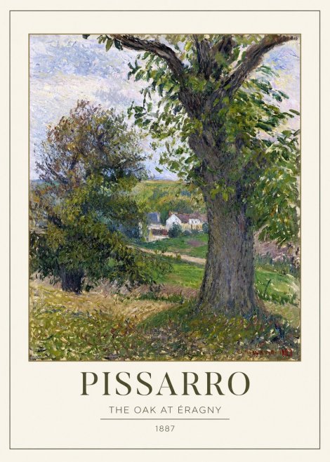Pissarro The Oak at Éragny No1 - Póster