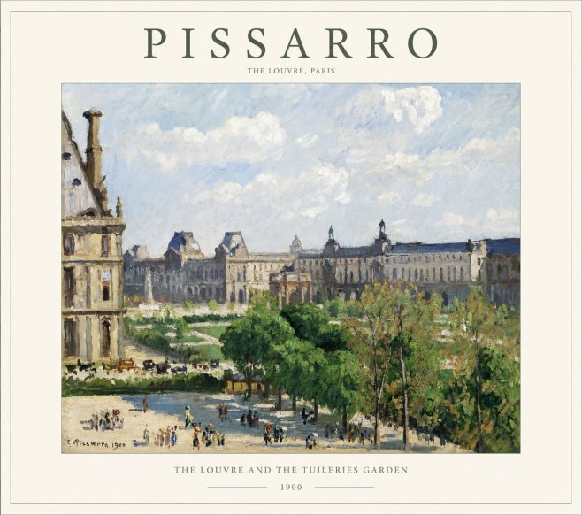 Pissarro The Louvre and the Tuileries Garden No1 - Póster