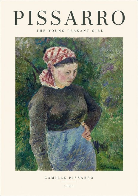 Pissarro The Young Peasant Girl No1 - Póster