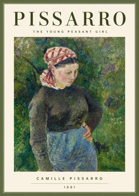 Pissarro The Young Peasant Girl No2 - Póster