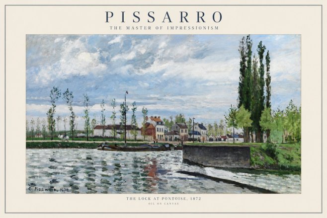 Pissarro The Lock at Pontoise, 1872 No1 - Póster