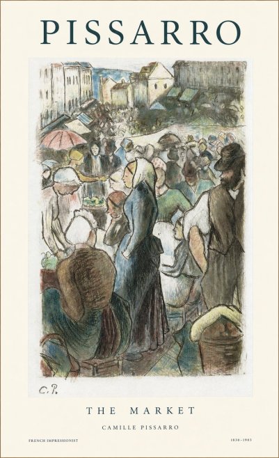 Pissarro The Market I No1 - Póster