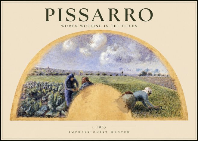 Pissarro Women Working in the Fields No2 - Póster