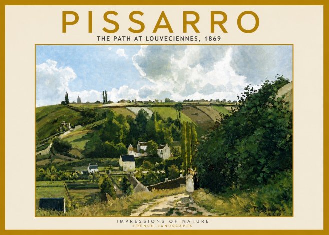 Pissarro The Path at Louveciennes, 1869 No5 - Póster