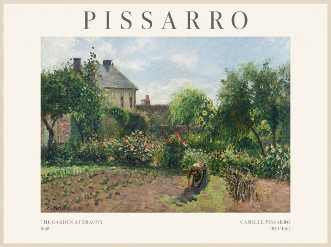 Pissarro The Garden at Eragny No1 - Póster
