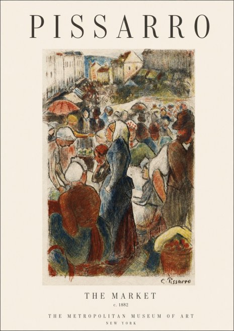 Pissarro The Market II No1 - Póster