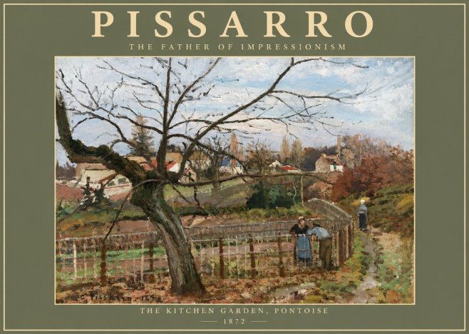Pissarro The Kitchen Garden, Pontoise No2 - Póster