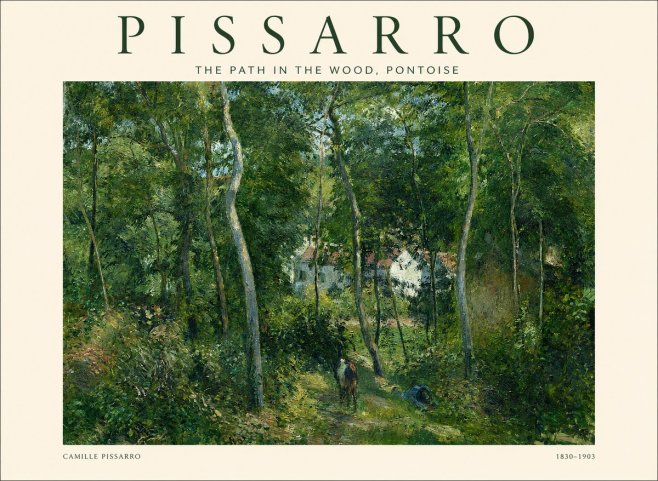 Pissarro The Path in the Wood, Pontoise No1 - Póster