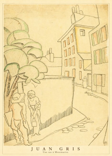 Juan Gris Une Rue À Montmartre No4 - Póster
