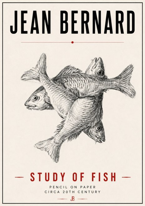 Jean Bernard Study of Fish No6 - Póster