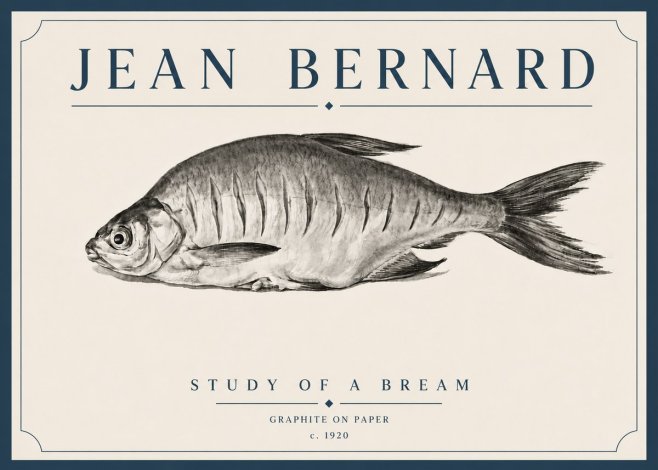 Jean Bernard Study of a Bream No5 - Póster