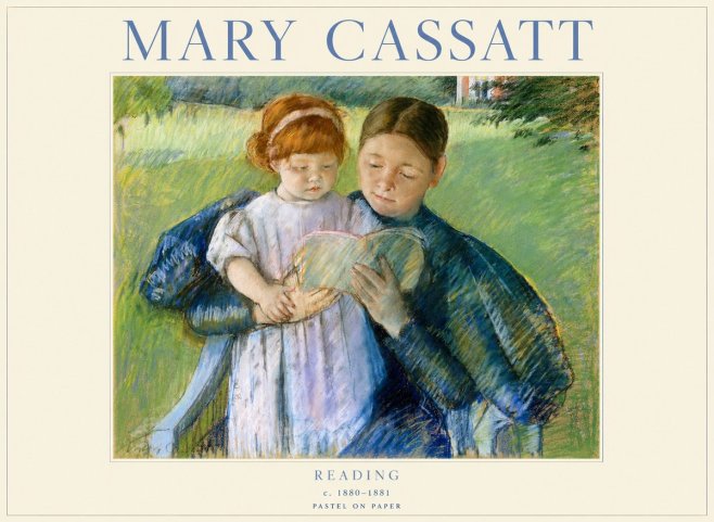 Mary Cassatt Reading No1 - Póster