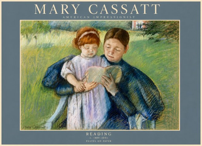 Mary Cassatt Reading No4 - Póster