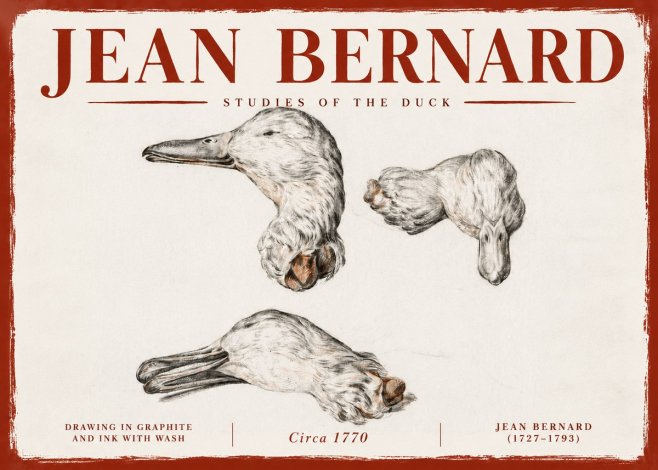 Jean Bernard Studies of the Duck No6 - Póster