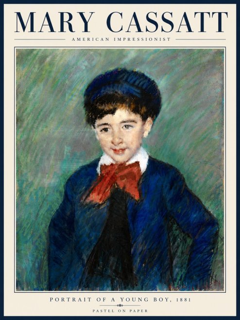 Mary Cassatt Portrait of a Young Boy, 1881 No6 - Póster