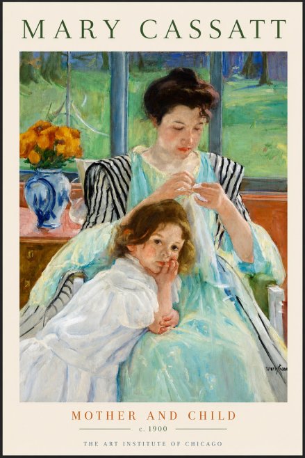 Mary Cassatt Mother and Child VII No2 - Póster