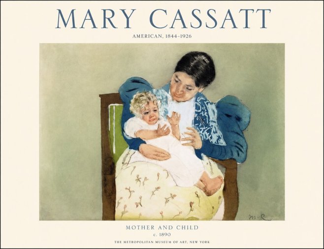 Mary Cassatt Mother and Child VIII No1 - Póster