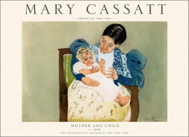 Mary Cassatt Mother and Child VIII No5 - Póster