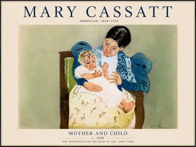 Mary Cassatt Mother and Child VIII No6 - Póster