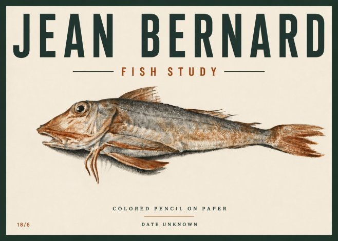 Jean Bernard Fish Study II No6 - Póster