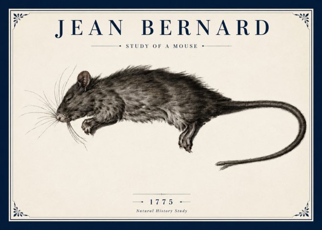 Jean Bernard Study of a Mouse II No5 - Póster