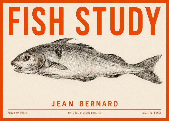 Jean Bernard Fish Study III No2 - Póster