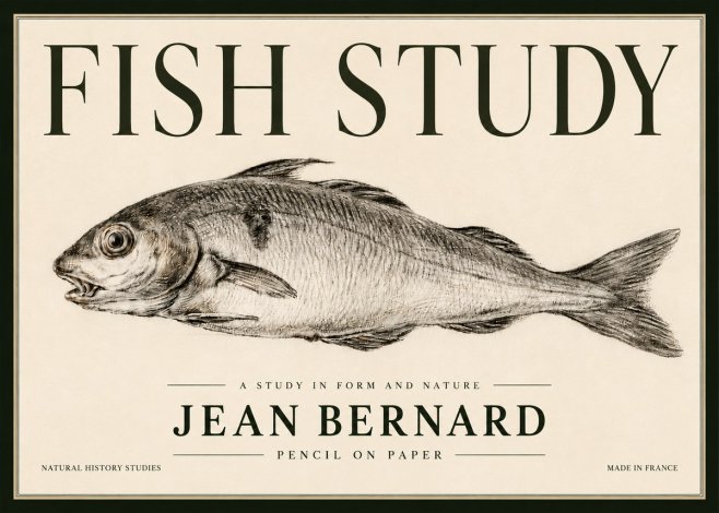 Jean Bernard Fish Study III No6 - Póster