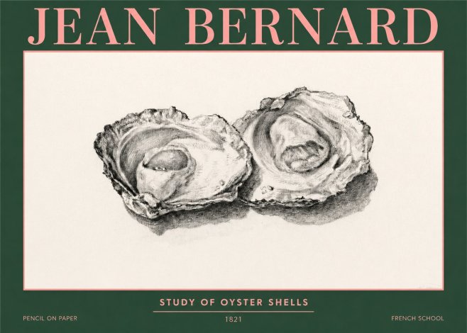 Jean Bernard Study of Oyster Shells No3 - Póster