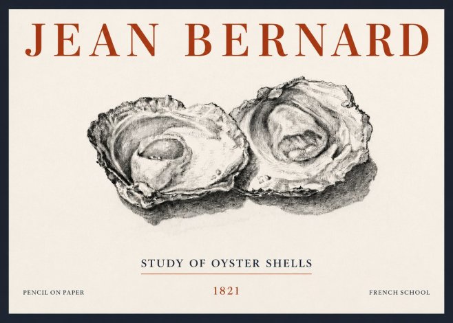 Jean Bernard Study of Oyster Shells No5 - Póster