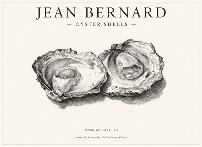 Jean Bernard Study of Oyster Shells No6 - Póster