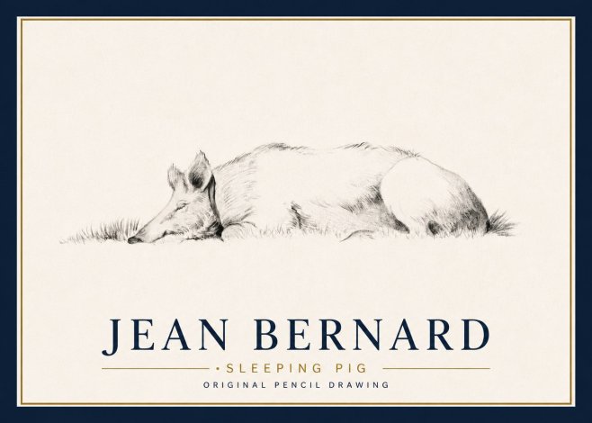 Jean Bernard Sleeping Pig II No4 - Póster