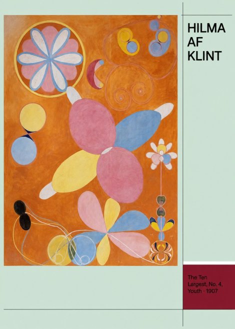 Hilma af Klint The Ten Largest, No. 4, Youth No4 - Póster