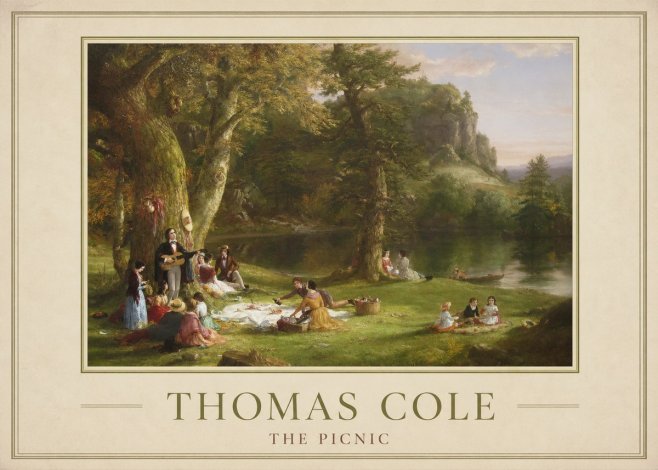 Thomas Cole The Picnic No1 - Póster