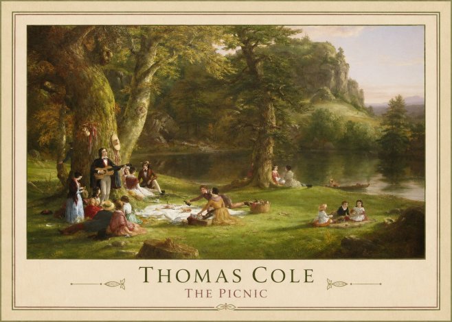 Thomas Cole The Picnic No3 - Póster