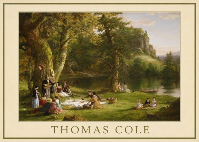Thomas Cole The Picnic No6 - Póster