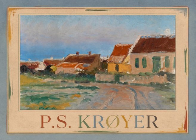 P.S. Krøyer Houses in Skagen No1 - Póster