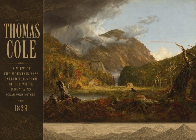 Thomas Cole A View of the Mountain Pass Called the Notch of the White Mountains (Crawford Notch) II No2 - Póster