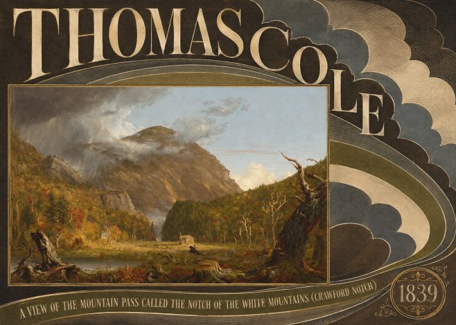 Thomas Cole A View of the Mountain Pass Called the Notch of the White Mountains (Crawford Notch) II No5 - Póster