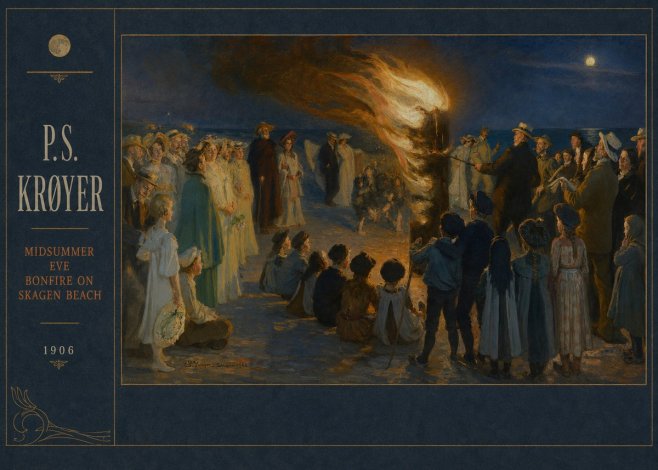 P.S. Krøyer Midsummer Eve Bonfire on Skagen Beach · 1906 No5 - Póster
