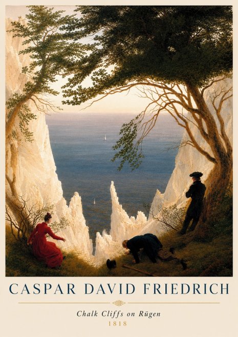 Caspar David Friedrich Chalk Cliffs on Rügen No2 - Póster