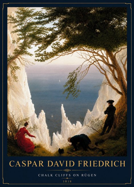 Caspar David Friedrich Chalk Cliffs on Rügen No6 - Póster