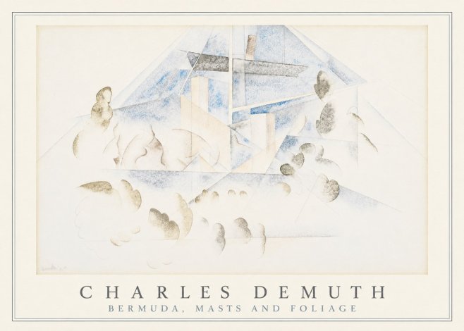 Charles Demuth Bermuda, Masts and Foliage No3 - Póster