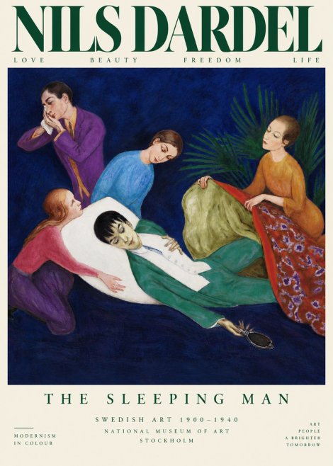 Nils Dardel The Sleeping Man No5 - Póster